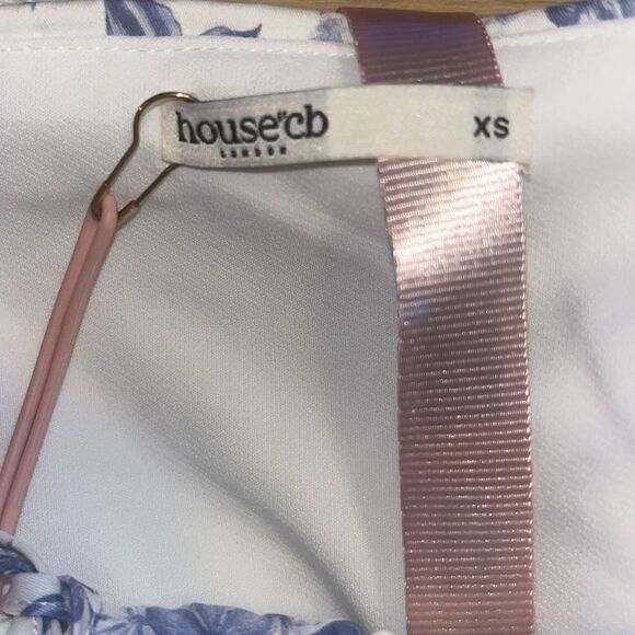 HOUSE OF CB 'Elia' Blue Print Midi Sundress NWT - Picture 9 of 9